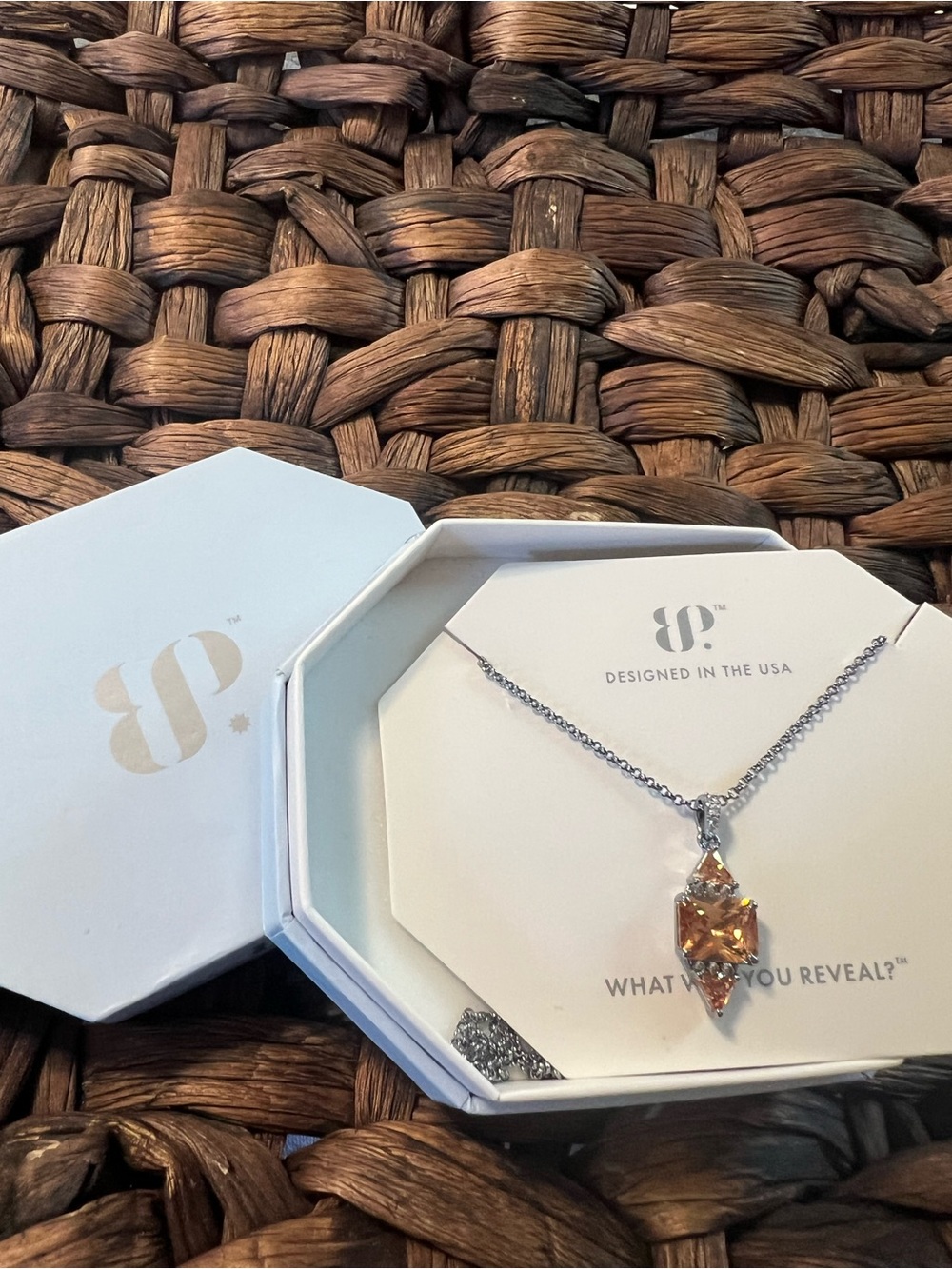 BP. Hematite chain with Dark Smokey Topaz Pendant